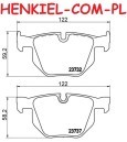 Klocki hamulcowe BREMBO P06033 - BMW 6 (E63, E64) - OŚ TYLNA mniejsze