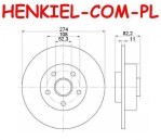 Tarcze hamulcowe pełne z łożyskiem i pierścieniem ABS MIKODA 1739L + KLOCKI MIKODA 70217 - RENAULT GRAND SCÉNIC II (JM0/1_) - OŚ TYLNA