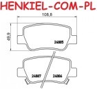 Klocki hamulcowe TEXTAR 2488501 - TOYOTA AVENSIS Sedan (_T27_) AVENSIS Kombi (_T27) - OŚ TYLNA