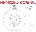 Tarcze hamulcowe wentylowane MIKODA 0748 + KLOCKI QUARO QP3115C ceramiczne - FORD MONDEO IV MK4 - OŚ PRZEDNIA