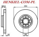 TARCZA HAMULCOWA ATE 24.0130-0104.1 - AUDI 100 A6 A8 - OŚ PRZEDNIA