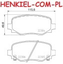 Klocki hamulcowe MIKODA 71819 - ALFA ROMEO TONALE (965_) FIAT 500X (334_) JEEP RENEGADE Closed Off-Road Vehicle (BU) COMPASS (MP, M6, MV, M7)  - OŚ TYLNA