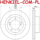 Tarcze hamulcowe wentylowane MIKODA 2273 GT malowane, nacinane, wiercone, kolor: czarny + KLOCKI BREMBO P83102 - LEXUS LX (_J2_) - OŚ PRZEDNIA / system SUMITOMO