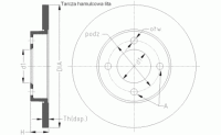 Tarcza hamulcowa MIKODA 0209Z  - przód