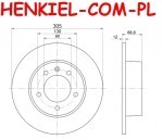 Tarcze hamulcowe pełne MIKODA 1740 + KLOCKI MIKODA 71740 - NISSAN INTERSTAR OPEL MOVANO A RENAULT MASTER II - OŚ TYLNA