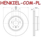 Tarcza hamulcowa wentylowana MIKODA 0463 - BMW X5 (E70) X5 (F15, F85) X6 (E71, E72) X6 (F16, F86) - OŚ TYLNA