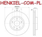 Tarcze hamulcowe wentylowane MIKODA 1340 + KLOCKI BREMBO P49048 - MAZDA 6 sedan (GJ,GL) 6 kombi (GJ,GL) - OŚ PRZEDNIA