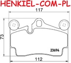 Klocki hamulcowe ATE 13.0460-4976.2 - AUDI Q7 (4LB) PORSCHE CAYENNE (9PA) VW TOUAREG (7LA, 7L6, 7L7) - OŚ TYLNA