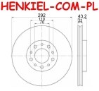 Tarcze hamulcowe wentylowane MIKODA 0384 + KLOCKI MIKODA 70371 - ALFA ROMEO 159 (939_) BRERA (939_) - OŚ TYLNA