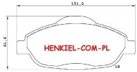 Tarcze hamulcowe wentylowane MIKODA 0545 + KLOCKI MIKODA 71466 - PEUGEOT 308 3008 - OŚ PRZEDNIA