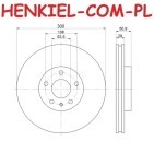 Tarcza hamulcowa wentylowana TRW DF6811 - FORD MONDEO V MK5 - OŚ PRZEDNIA