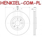 Tarcze hamulcowe wentylowane MIKODA 0561 + KLOCKI MIKODA 71438 - PEUGEOT 208 308 3008 - OŚ PRZEDNIA