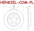 Tarcze hamulcowe pełne MIKODA 1328 GT malowane, nacinane, wiercone, kolor: czarny + KLOCKI MIKODA 71632 - MAZDA 3 (BK,BL) - OŚ TYLNA