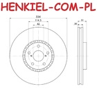 Tarcza hamulcowa wentylowana MIKODA 2278 - LEXUS GS (_S19_) GS (_L1_) IS III (_E3_) RC (_C1_) - OŚ PRZEDNIA