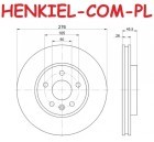 Tarcze hamulcowe wentylowane MIKODA 1661 + KLOCKI QUARO QP2617C ceramiczne - OPEL ASTRA K (B16) ASTRA K Sports Tourer (B16) - OŚ PRZEDNIA