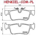 Klocki hamulcowe MIKODA 70497 - BMW 1 (F40) 2 Gran Coupe (F44) 2 Active Tourer (F45) 2 Gran Tourer (F46) X1 (F48) X2 (F39) MINI MINI CLUBMAN (F54) MINI COUNTRYMAN (F60) - OŚ TYLNA