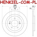 Tarcza hamulcowa pełna MIKODA 1150 GT malowana, nacinana, wiercona, kolor: czarny - HYUNDAI i40 (VF) i40 CW (VF) - OŚ TYLNA