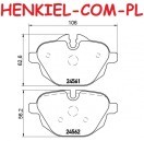 Klocki hamulcowe ATE 13.0460-2760.2 - BMW  5 (F10) 5 Touring (F11) X3 (F25) X4 (F26) - OŚ TYLNA