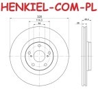 Tarcze hamulcowe wentylowane MIKODA 2266 + KLOCKI QUARO QP6990C ceramiczne - TOYOTA AVENSIS Sedan (_T27_) AVENSIS Kombi (_T27) VERSO (_R2_) VERSO VAN (_R2_) - OŚ PRZEDNIA