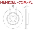 Tarcze hamulcowe wentylowane MIKODA 0445 + KLOCKI MIKODA 70449 + CZUJNIK HART 526123 - BMW 7 (E65,E66,E67) - OŚ TYLNA