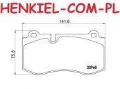 Klocki hamulcowe BREMBO P50074 - MERCEDES CLS (C219) KLASA E (W211) KLASA E T-Model (S211) KLASA S (W221) KLASA S Coupe (C216) SL (R230) - OŚ PRZEDNIA