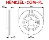 Tarcze hamulcowe wentylowane MIKODA 1118 + KLOCKI TRW GDB3582 - HYUNDAI i30 (GD) i30 Coupe VELOSTER KIA CEE'D (JD) PRO CEE'D (JD) - OŚ PRZEDNIA