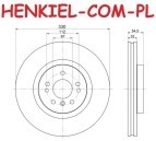 Tarcze hamulcowe wentylowane MIKODA 1481 + KLOCKI QAURO QP3845C ceramiczne - MERCEDES KLASA M (W164) KLASA R (W251, V251) - OŚ PRZEDNIA