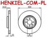 Tarcze hamulcowe wentylowane MIKODA 1744 + KLOCKI MIKODA 71354 - RENAULT SCENIC II GRAND SCENIC II - OŚ PRZEDNIA