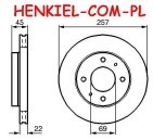 TARCZA HAMULCOWA MIKODA 0920 - HYUNDAI SONATA II III IV - OŚ PRZEDNIA