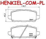 Klocki hamulcowe MIKODA 70855 - HONDA HR-V (RU) - OŚ TYLNA