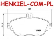 Tarcze hamulcowe wentylowane MIKODA 1484 GT malowane, nacinane, wiercone, kolor: czarny + KLOCKI BREMBO P50093 - MERCEDES KLASA A (W176) KLASA B (W246, W242) CLA Coupe (C117) CLA Shooting Brake (X117) KLASA GLA (X156) - OŚ PRZEDNIA