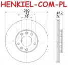 Tarcze hamulcowe wentylowane MIKODA 0296 + KLOCKI TEXTAR 2332601 - AUDI A8 (4E2, 4E8) - OŚ TYLNA