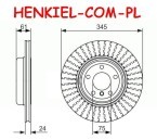 TARCZA HAMULCOWA ATE 24.0124-0201.2 - BMW 5 E60 E61 6 E63 E64 - OŚ TYLNA