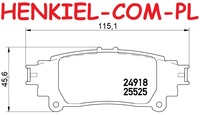 Tarcze hamulcowe pełne MIKODA 2281 + KLOCKI MIKODA 72281 - LEXUS RX (_L1_) RX (_L2_) TOYOTA HIGHLANDER / KLUGER (_U5_) SIENNA (_L3_) SIENNA Mini Cargo Van (_L3_) - OŚ TYLNA