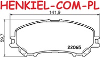 Klocki hamulcowe FERODO FDB4843 - NISSAN QASHQAI II SUV (J11, J11_) ROGUE X-TRAIL III (T32_, T32R, T32RR) RENAULT KADJAR (HA_, HL_) KOLEOS II (HC_) - OŚ PRZEDNIA