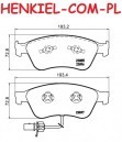 Klocki hamulcowe FERODO FDB1832 - AUDI A6 (4F2, C6) A6 Avant (4F5, C6) A8 (4E2, 4E8) VW PHAETON (3D_) - OŚ PRZEDNIA