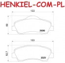 Klocki hamulcowe TEXTAR 2525001 - CITROEN C-ELYSEE C4 CACTUS PEUGEOT 301 308 II - OŚ PRZEDNIA