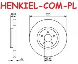 Tarcze hamulcowe wentylowane MIKODA 0755 + KLOCKI SAMKO 5SP1879 - FORD FOCUS III FOCUS III Turnier KUGA II (DM2) TOURNEO CONNECT 13r- TRANSIT CONNECT 13r- - OŚ PRZEDNIA