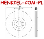 Tarcze hamulcowe wentylowane MIKODA 0385 + KLOCKI QUARO QP8877C ceramiczne - ALFA ROMEO 159 (939_) BRERA (939_) - OŚ PRZEDNIA