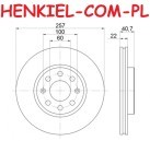 Tarcze hamulcowe wentylowane MIKODA 0354 GT malowane, nacinane, wiercone, kolor: czarny + KLOCKI BREMBO P59084 - OPEL CORSA E CORSA E Van - OŚ PRZEDNIA