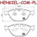 Klocki hamulcowe TRW GDB1558 - BMW 1 (E82) 3 (E90, E92, E93) 5 (E60, E61) 6 (E63, E64) 7 (E65, E66, E67) - OŚ PRZEDNIA 