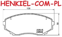 Klocki hamulcowe TEXTAR 2351503 = 2454401 - MAZDA CX-7 (ER) CX-9 (TB) - OŚ PRZEDNIA