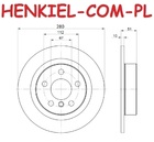 Tarcze hamulcowe pełne MIKODA 1852 + KLOCKI MIKODA 70497 - BMW 1 (F40) 2 Gran Coupe (F44)  2 Active Tourer (F45) 2 Gran Tourer (F46) i3 (I01) X1 (F48) X2 (F39) MINI MINI (F56) MINI CLUBMAN (F54) MINI COUNTRYMAN (F60) - OŚ TYLNA