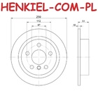 Tarcze hamulcowe pełne MIKODA 1850 + KLOCKI QUARO QP4538C ceramiczne - MINI MINI (F55) MINI (F56) MINI Kabriolet (F57) - OŚ TYLNA