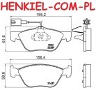 Klocki hamulcowe BREMBO P23077 - ALFA ROMEO 145 146 147 155 156 166 GT (937_) GTV (916_) SPIDER (916_) FIAT BRAVA (182_) BRAVO I (182_) COUPE (175_) MAREA (185_) MULTIPLA (186_) LANCIA DEDRA (835_) DELTA II (836_) KAPPA (838_) LYBRA (839_) - OŚ PRZEDNIA