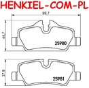 Tarcze hamulcowe pełne MIKODA 1850 + KLOCKI QUARO QP4538C ceramiczne - MINI MINI (F55) MINI (F56) MINI Kabriolet (F57) - OŚ TYLNA