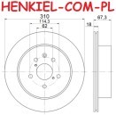 Tarcze hamulcowe wentylowane MIKODA 2271 + KLOCKI TRW GDB4174 - LEXUS GS (_L1_) IS III (_E3_) RC (_C1_) - OŚ TYLNA