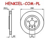 TARCZA HAMULCOWA MIKODA 0267 - SEAT TOLEDO VW CORRADO GOLF III PASSAT VENTO - OŚ PRZEDNIA