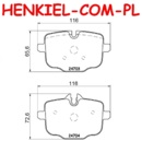 Klocki hamulcowe ATE 13.0460-2716.2 - BMW 5 (F10) 5 Touring (F11) 6 Kabriolet (F12) 6 Coupe (F13) 6 Gran Coupe (F06) X3 (G01, F97) X4 (G02, F98) - OŚ TYLNA