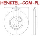 Tarcze hamulcowe wentylowane MIKODA 0462 + KLOCKI MIKODA 70462 - BMW X5 (E70) X5 (F15, F85) X6 (E71, E72) X6 (F16, F86) - OŚ PRZEDNIA